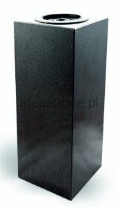 Wazon granitowy kwadratowy czarny 40cm