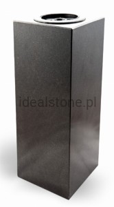 Wazon granitowy kwadratowy czarny 50cm