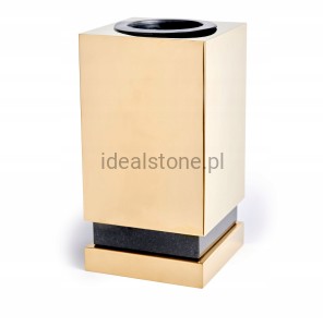 Wazon dekoracyjny na kwiaty stal+granit PREMIUM