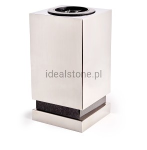 Wazon dekoracyjny na kwiaty stal + granit PREMIUM
